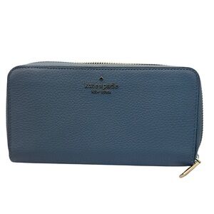Kate Spade Wallet. Pebbled Leather. Dusty Blue